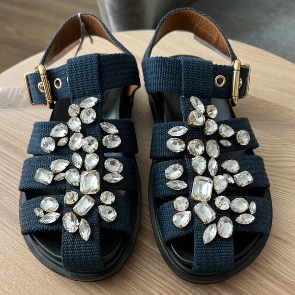 Marni Fussbett Crystal Embellished Fisherman Sandal (6US/36EU) - NEW - Picture 1 of 4